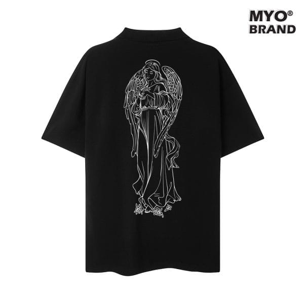 Áo Polo Dáng Rộng Tay Lỡ MYO In Hinh Holy-Virgin