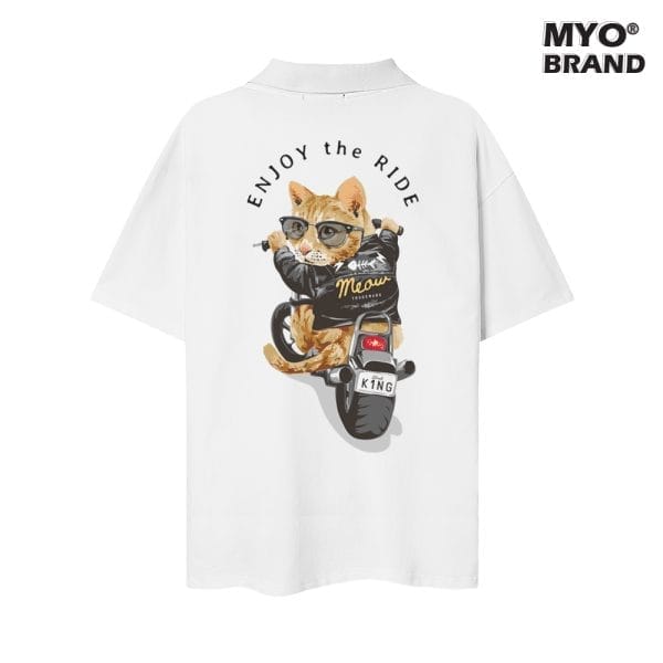 Áo Polo MYO In Hình Cute Cat - Enjoy The Ride
