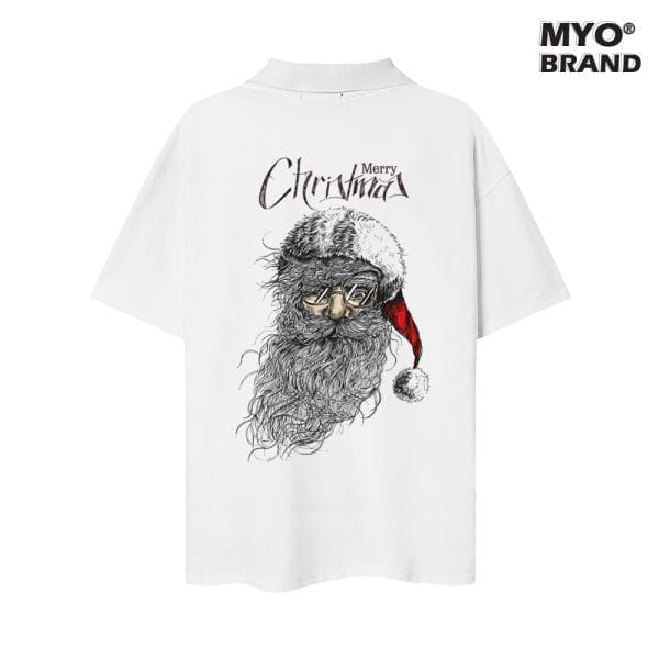 Áo Polo Oversize Tay Lỡ MYO In Hình Ông Già Noel