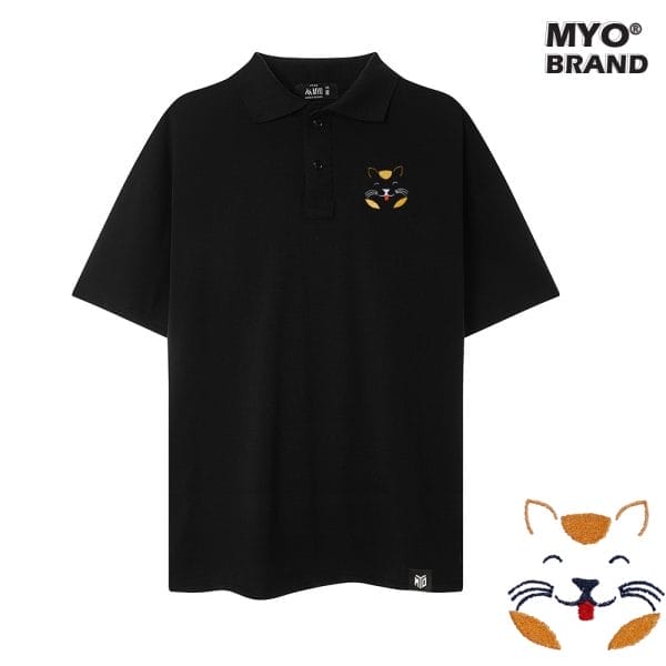 Áo Thun Cổ Bẻ POLO MYO Thêu Hình Mèo