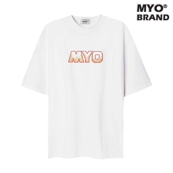 Áo Thun Nam Cao Cấp MYO Vải Cotton Thêu Lửa