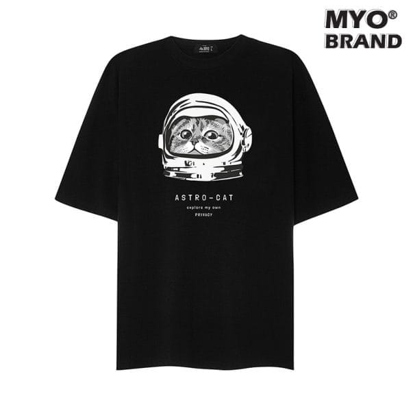 Áo Thun Nam Đẹp MYO Vải Cotton In Hình Astro Cat