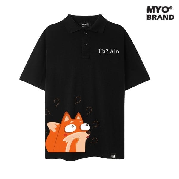 Áo Thun Polo Nam Tay Lỡ MYO In Cartoon Fox Emotion