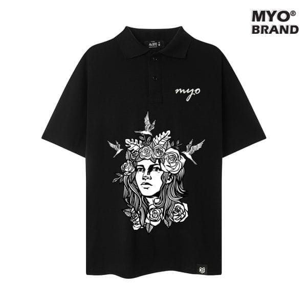 Áo Thun Polo Tay Lỡ Form Rộng MYO In Tattoogirlx Q015