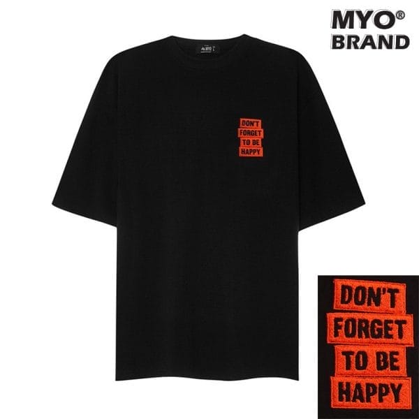 Áo Phông Rộng MYO Vải Cotton Thêu Don’t Forget To Be Happy