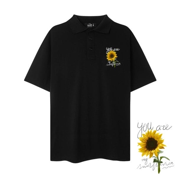 Áo Polo Form Rộng MYO In hình SUNFLOWER Hoa Hướng Dương