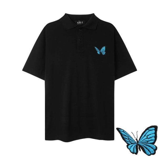 Áo Polo Form Rộng MYO Thêu Hình Bướm Butterfly