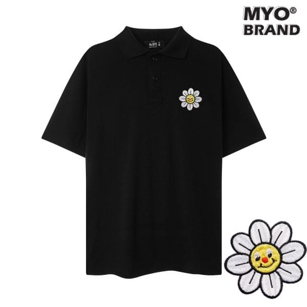 Áo Polo Form Rộng MYO Thêu Hoa Dại
