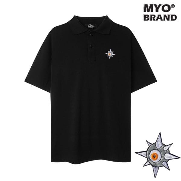 Áo Polo Form Rộng MYO Thêu Quái Vật Một Mắt