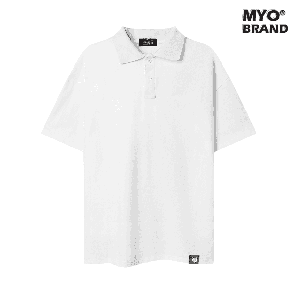 Polo cotton trang truoc
