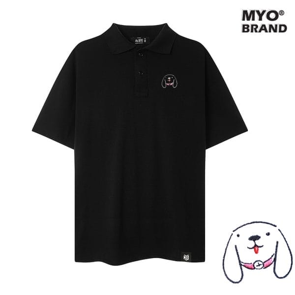 Áo Polo Form Rộng MYO Thêu Cute Dog