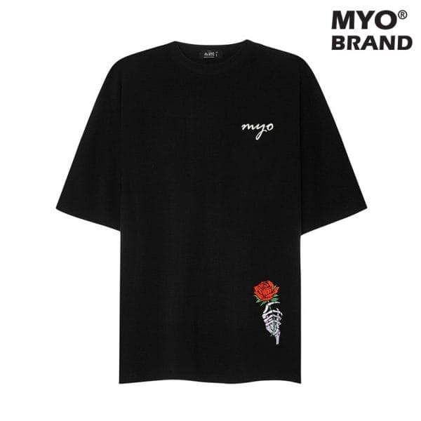 Áo Thun Form Rộng MYO THÊU Hoa Hồng
